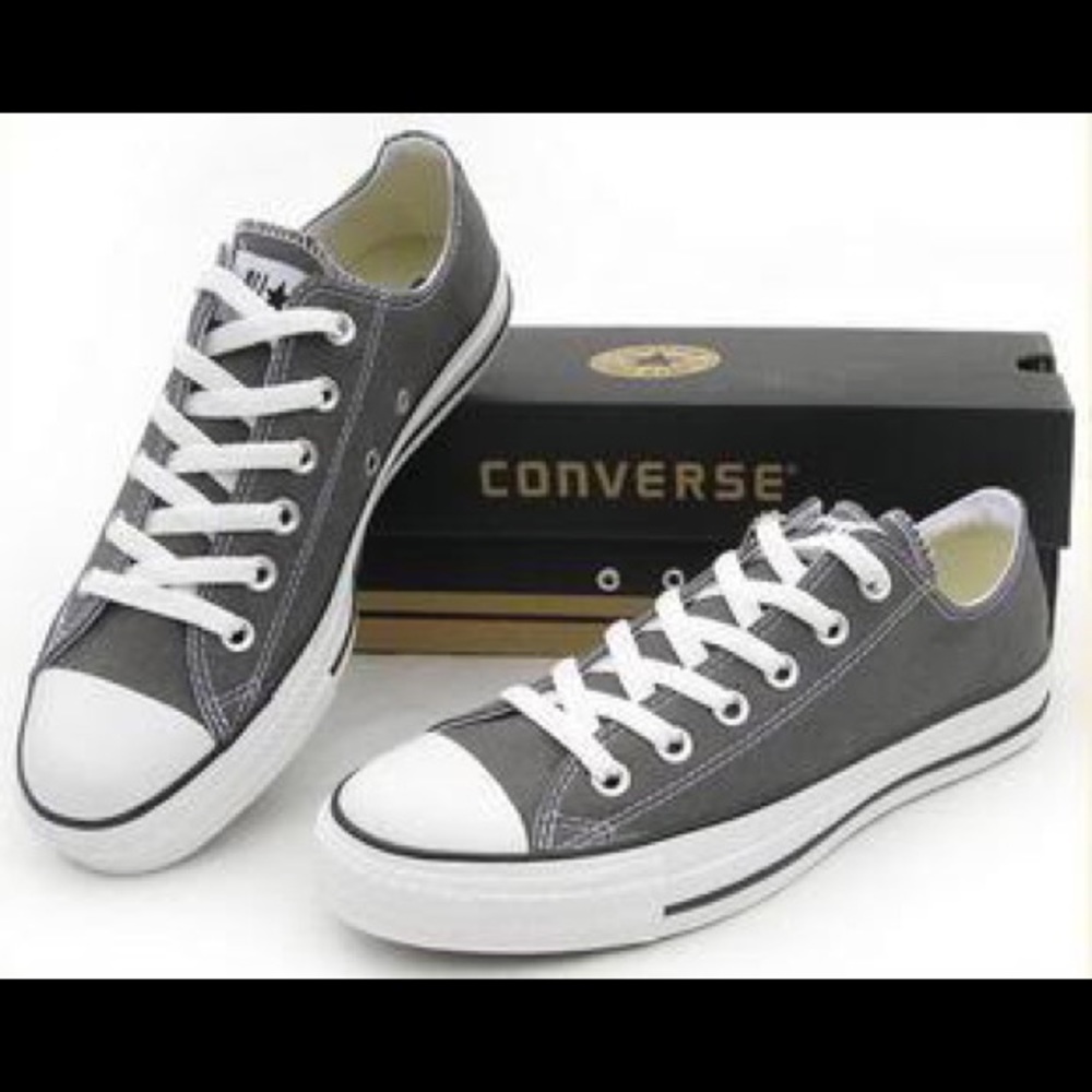 Grey Converse Low Tops