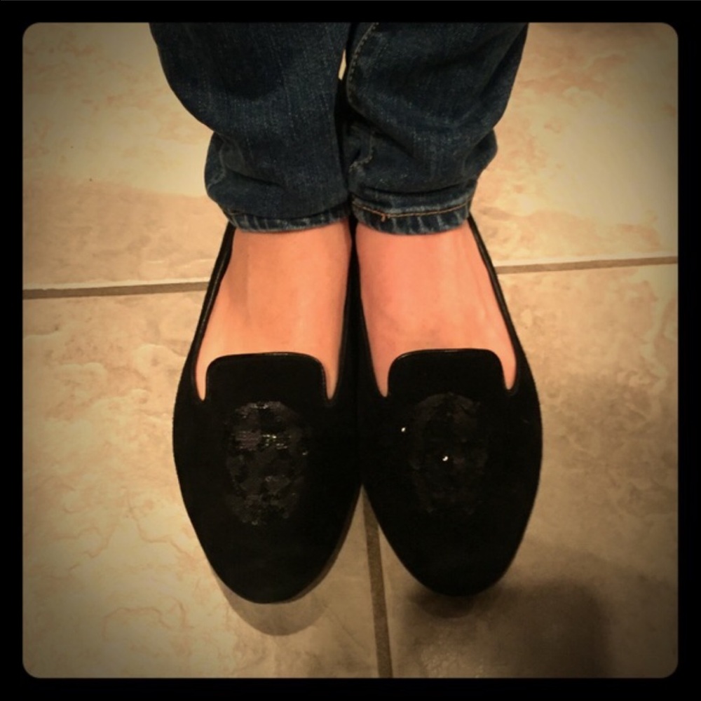 Sequin Skull Alexander McQueen Loafers