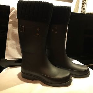 Women's Rainboots with Knit Top. Size 7. Like new.