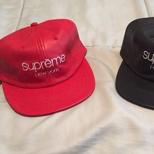 Supreme Leather Classic Logo (Red)