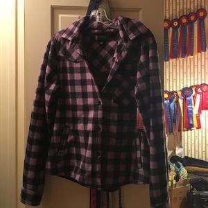 Black and purple thick and warm jacket