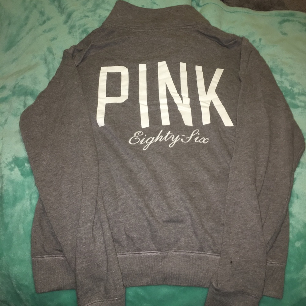 PINK Gray pullover