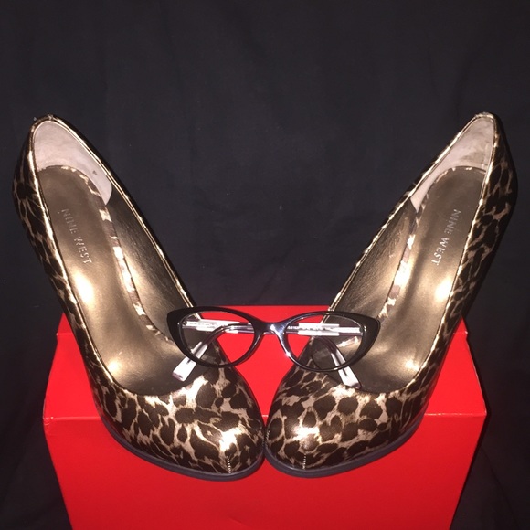 NEW! NINE WEST Animal Print Heels Size: 8M - Picture 4 of 6
