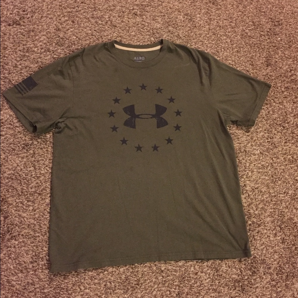 Under Armour Regular FREEDOM Shirt Green Men's XL
