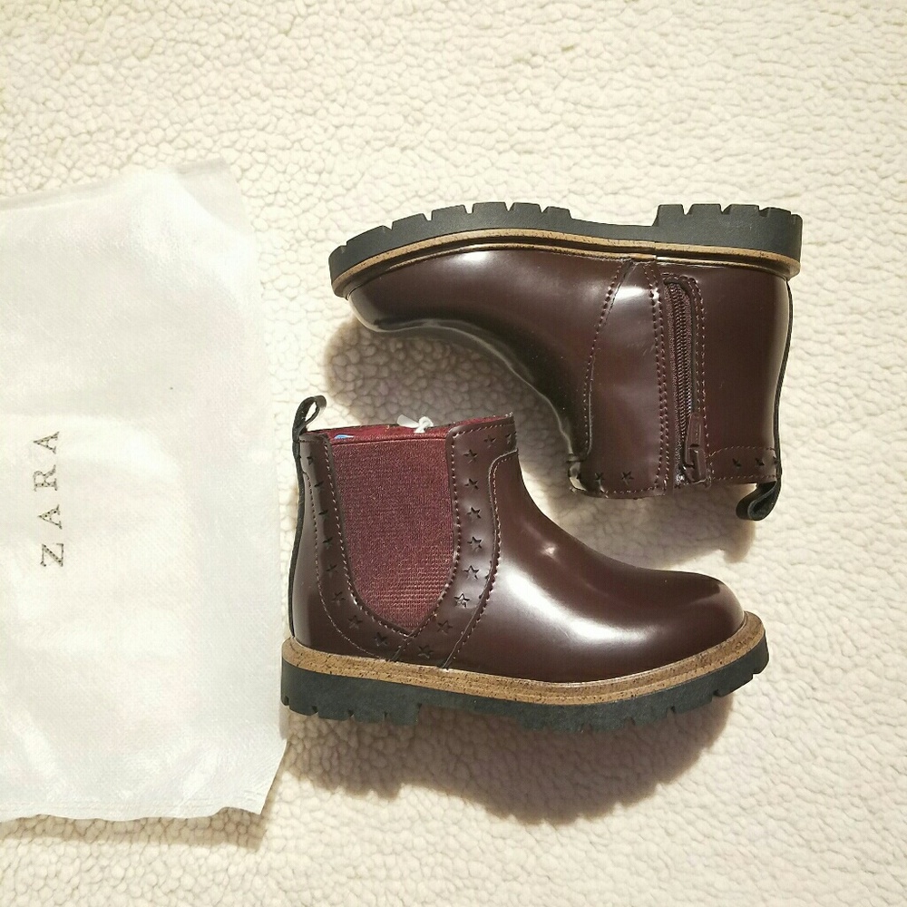 🚫 SOLD 🛇 ZARA Baby Burgundy Boots