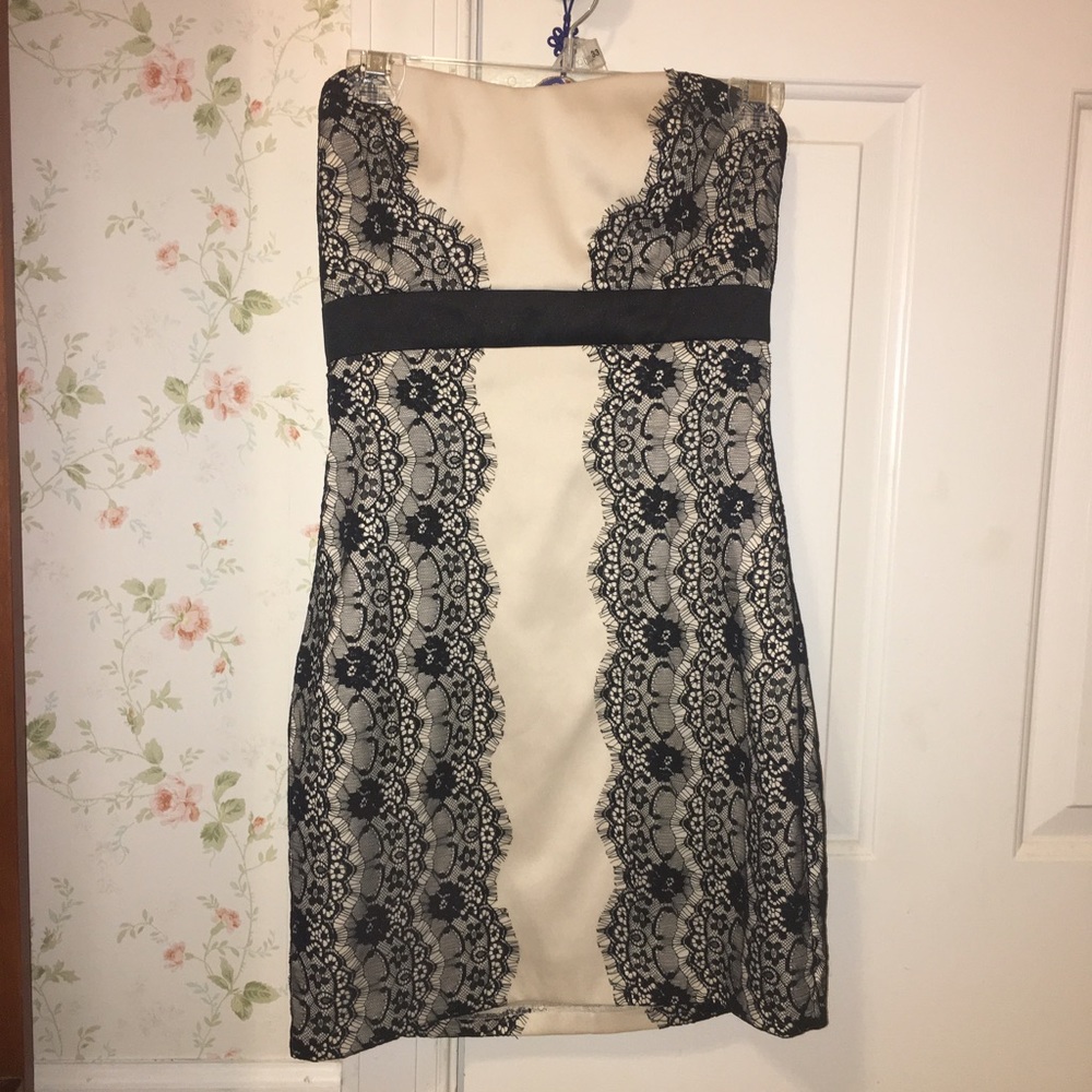 Beautiful Strapless Black and White dress