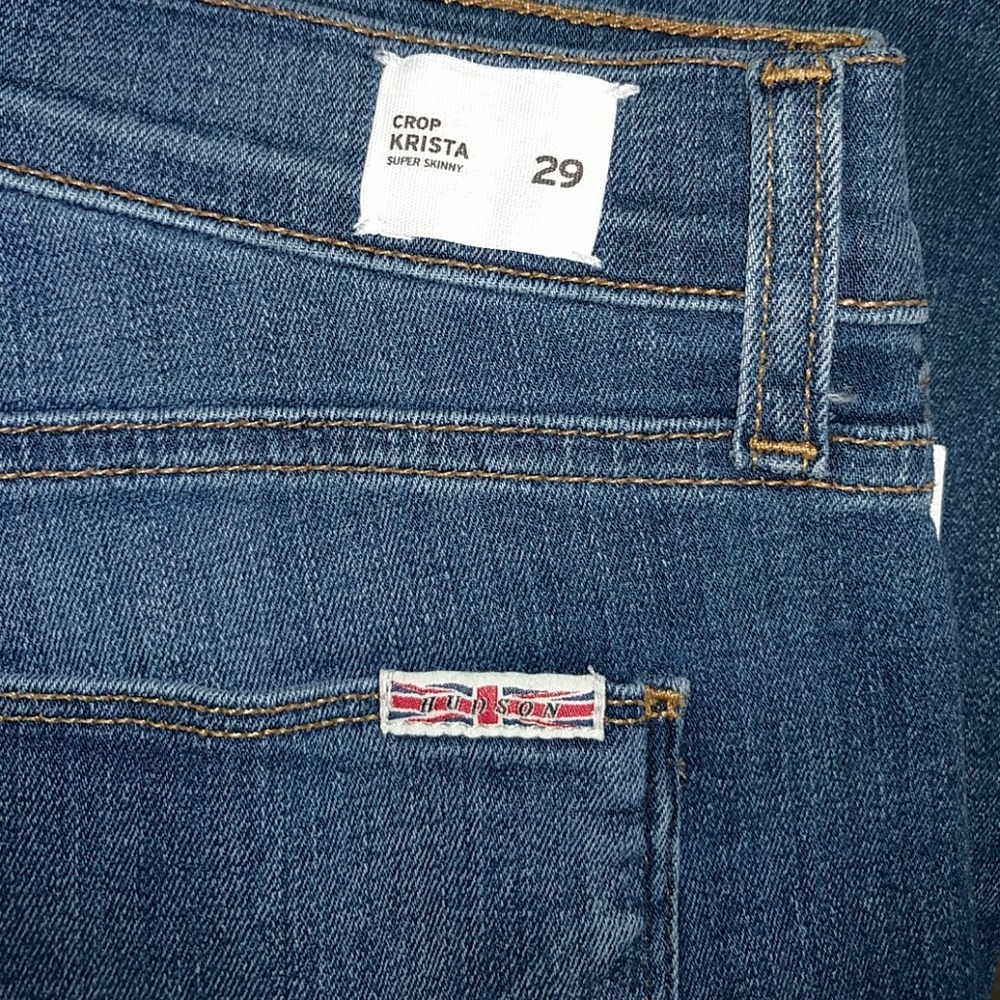 Hudson Krista Crop Super Skinny Jeans Everlasting - Picture 3 of 5