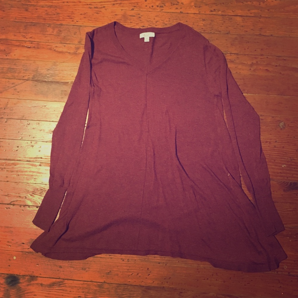 Burgundy maternity sweater