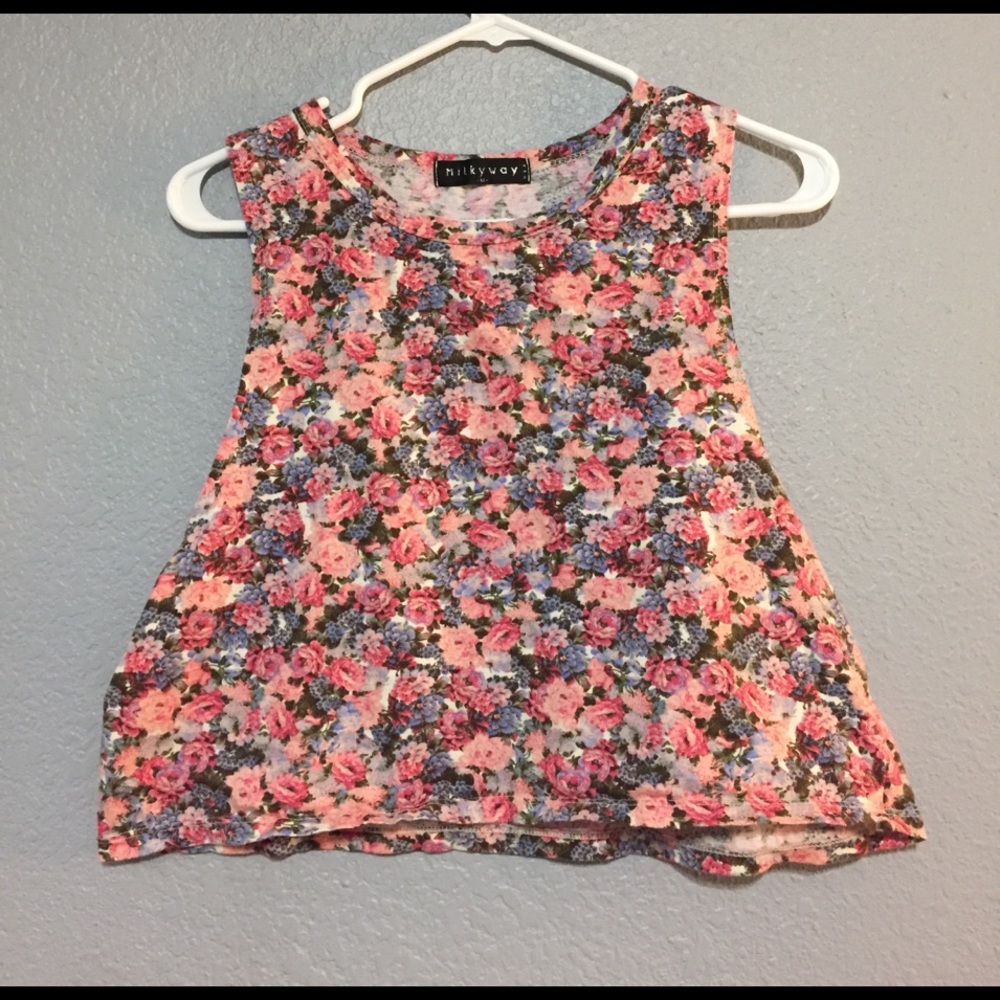 Floral Sleeveless Crop Top