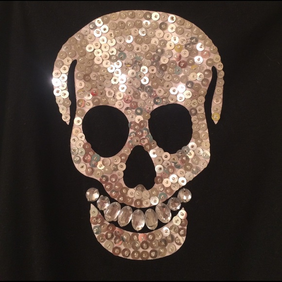 Strapless Skull Dress w/ Hand Beading and Sequins - Picture 2 of 7