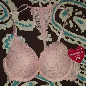 Razor back push up bra