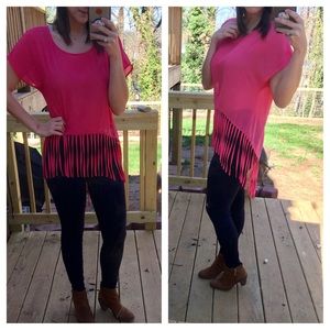 Coral tassel top