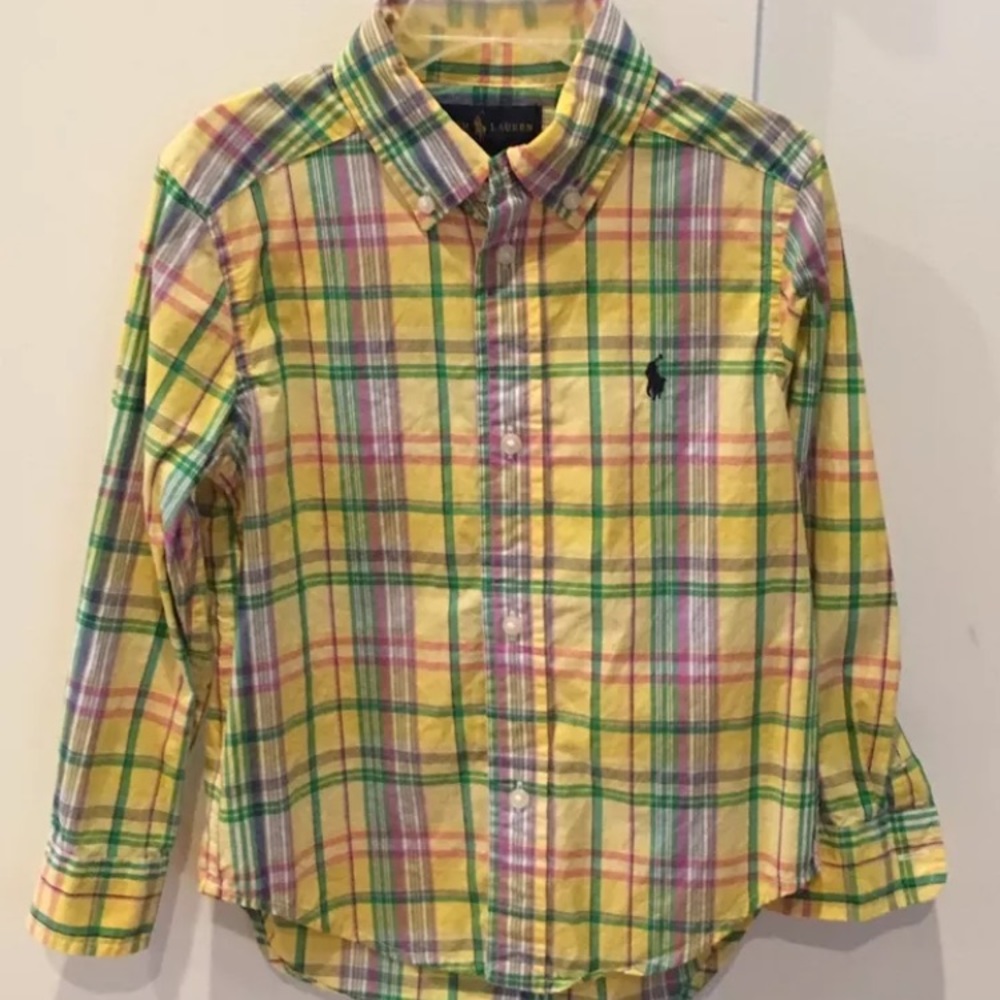 Ralph Lauren Toddler Easter Plaid Dress Shirt 2T