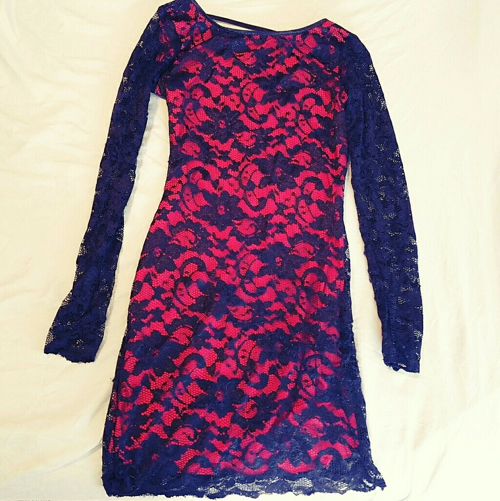 Black and Red Lace Dress