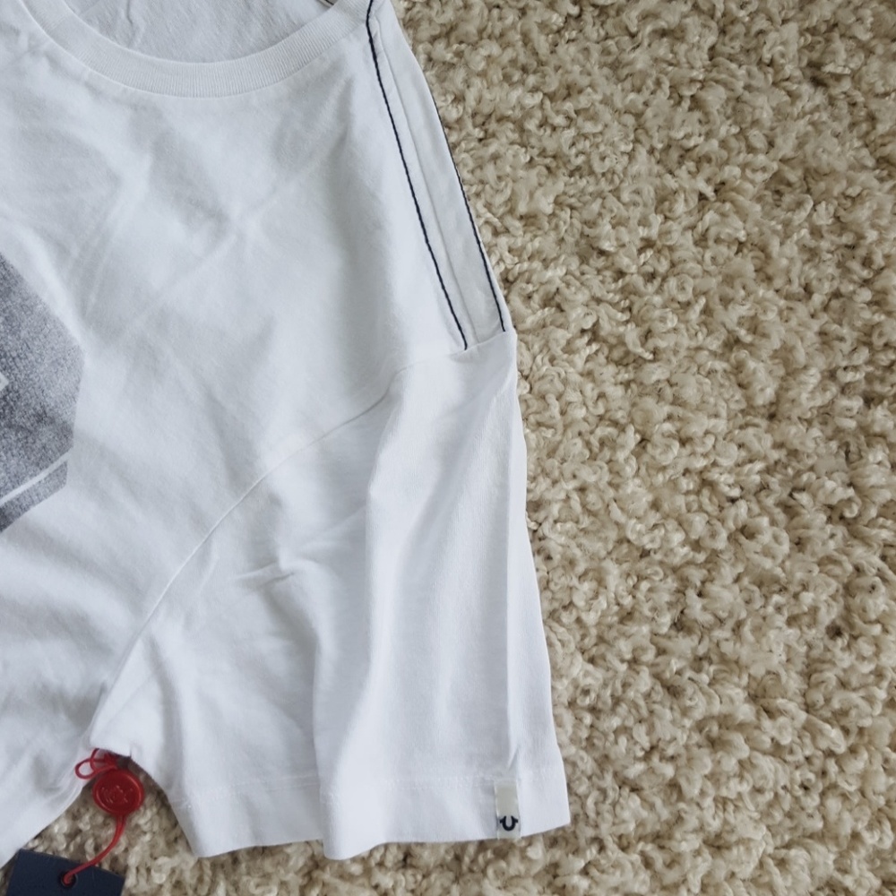 Men's True Religion T-shirt White M L New - Picture 3 of 8