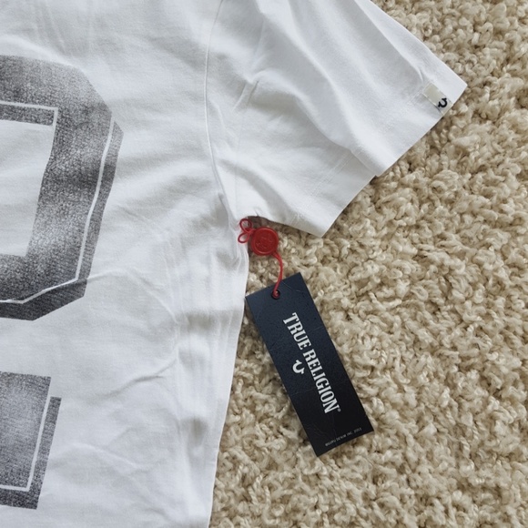 Men's True Religion T-shirt White M L New - Picture 4 of 8