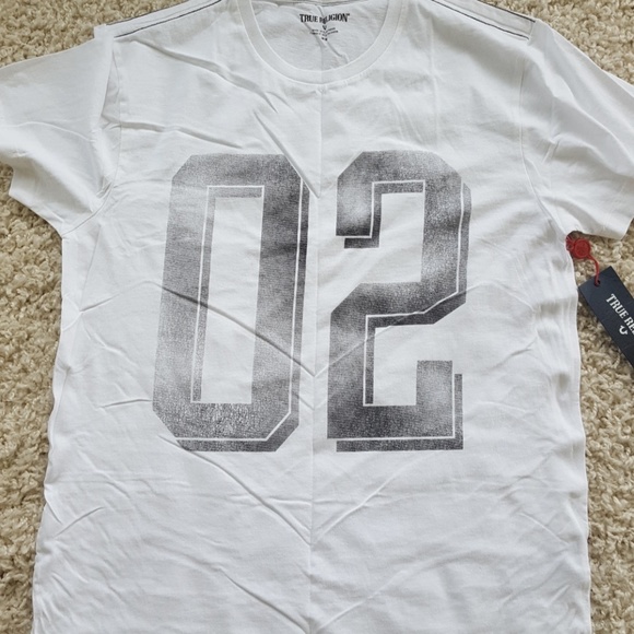 Men's True Religion T-shirt White M L New - Picture 2 of 8