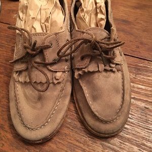 All Saints Suede Oxfords