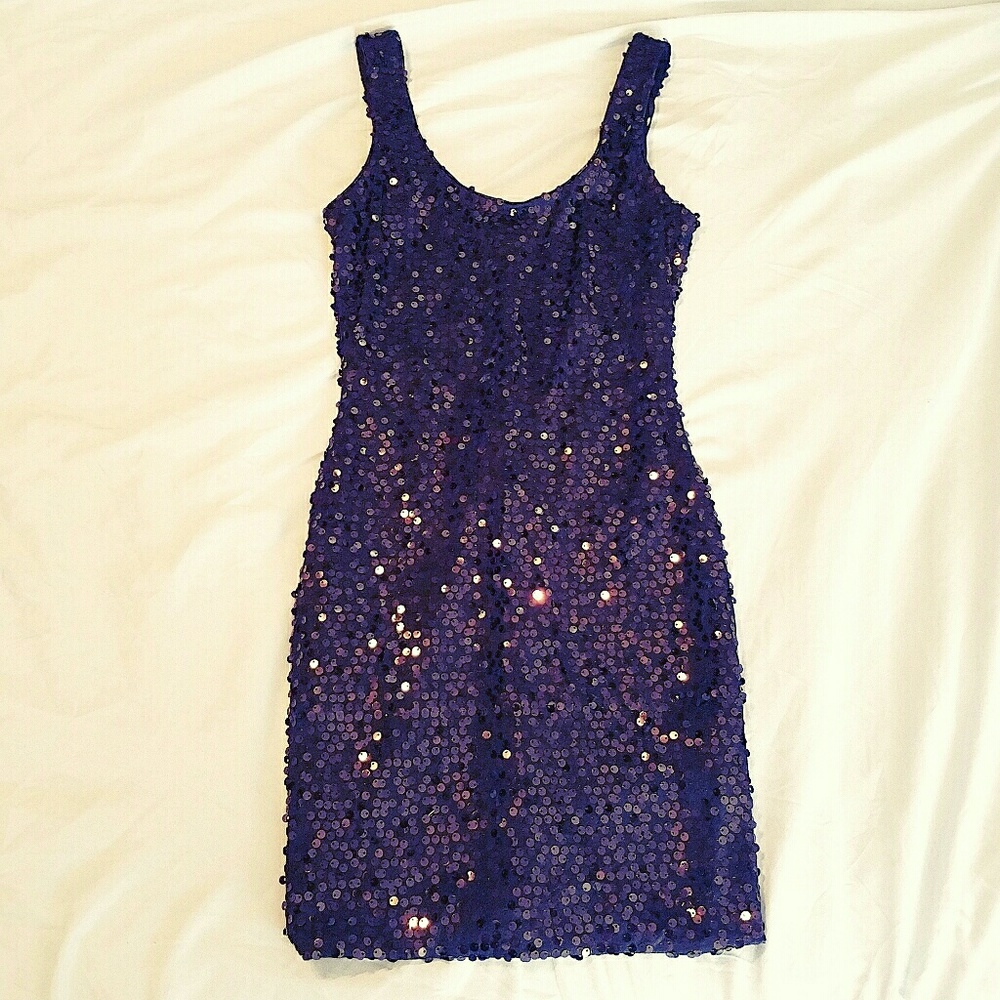 Black Sequined Dress