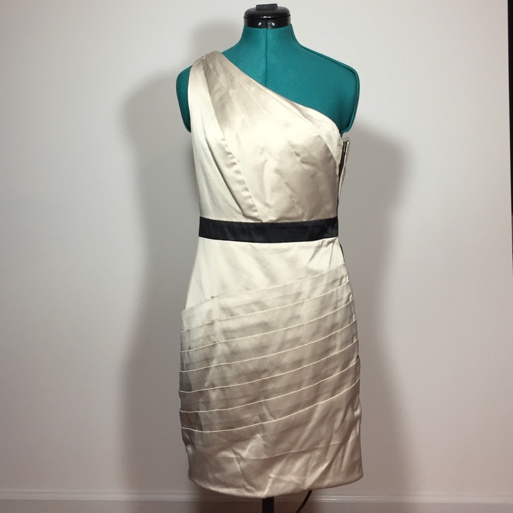 Champagne One Shoulder Dress