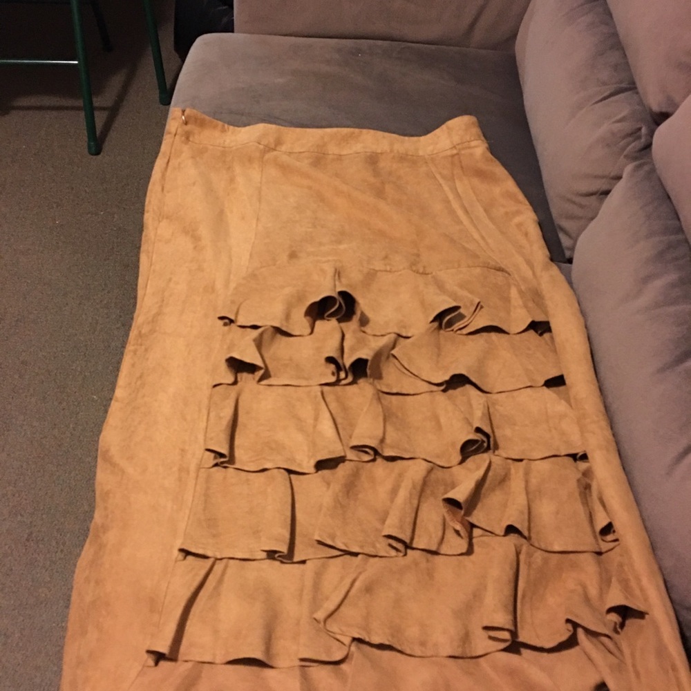 Faux suede skirt
