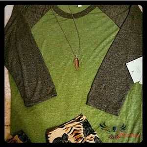 Green/Gray Lularoe Randy Tee