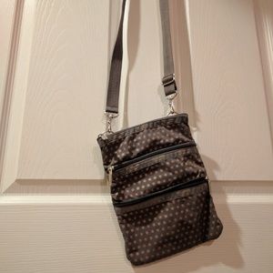 Lesportsac crossbody bag with 3 zipper compartment