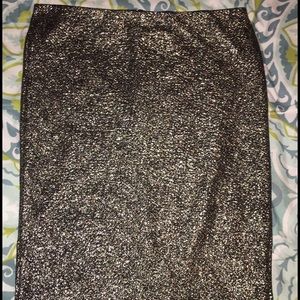 Torrid pencil skirt metallic gold and black