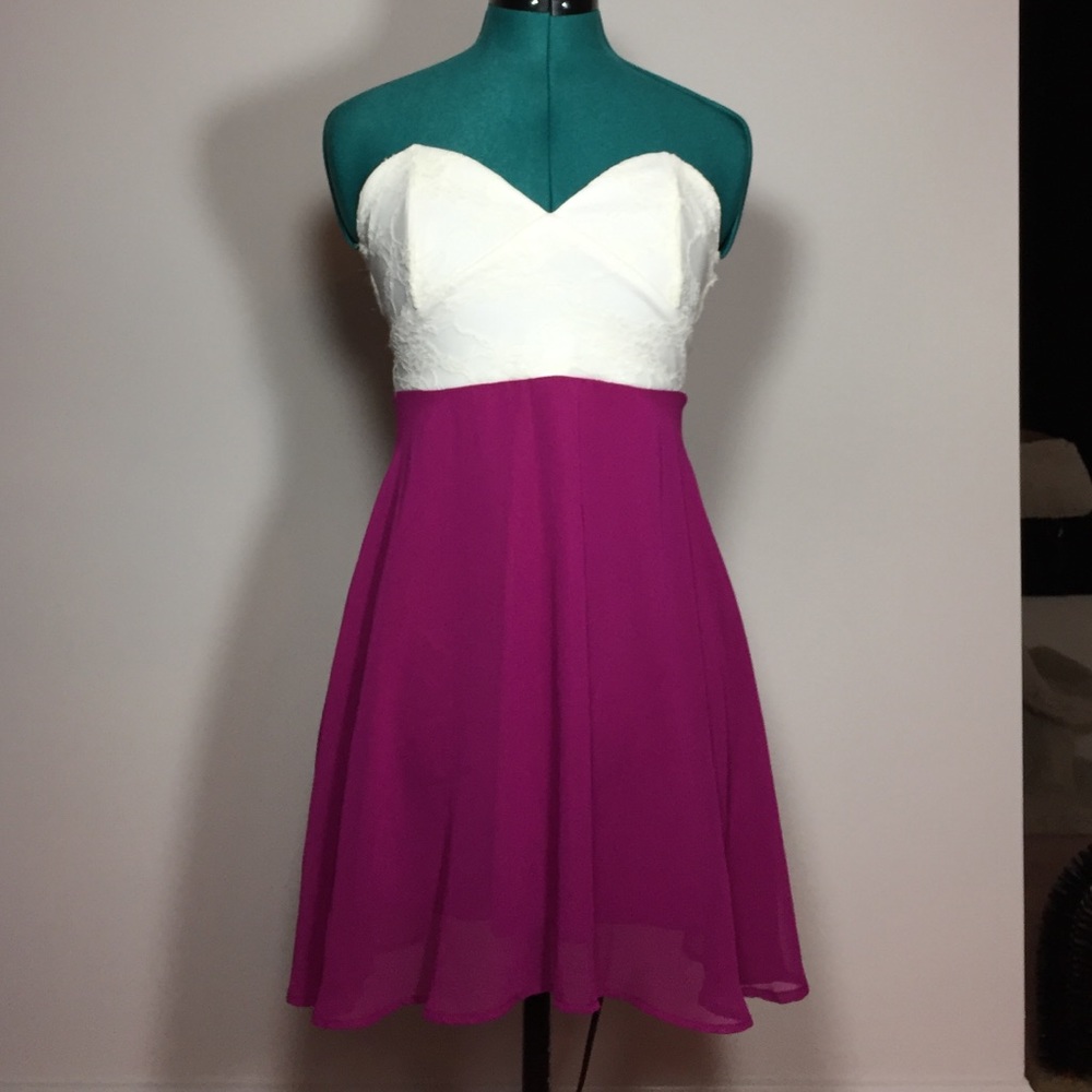 LuLu's Lace and Magenta Party Dress