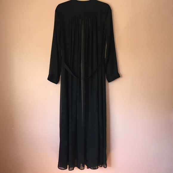 H&M Sheer Black Maxi Dress Coat - Picture 4 of 4
