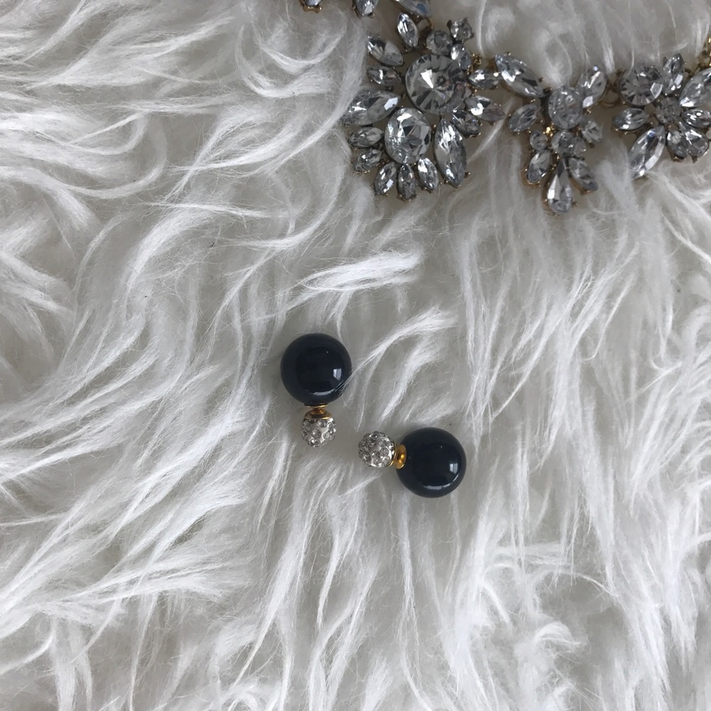 Black Double Sided Stud Earring (bundle this item)