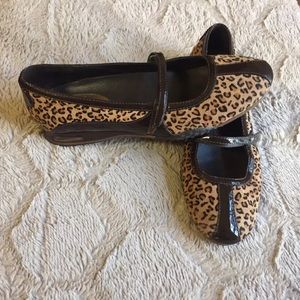 Cole Haan Leopard Nike Air Mary Jane Flats 6.5