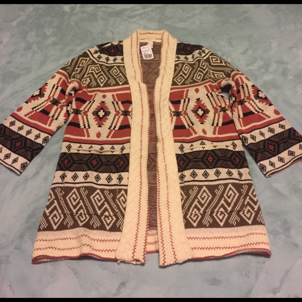 Tribal Print Cardigan