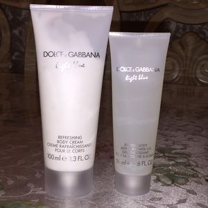 Dolce & Gabbana body cream and shower gel
