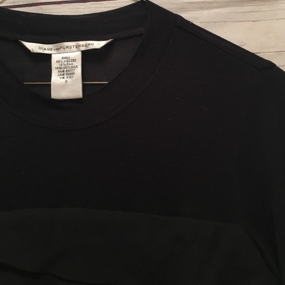 Diane Von Furstenberg Size P black top - Picture 3 of 8
