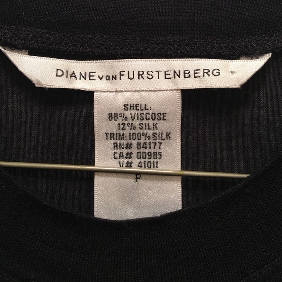 Diane Von Furstenberg Size P black top - Picture 8 of 8
