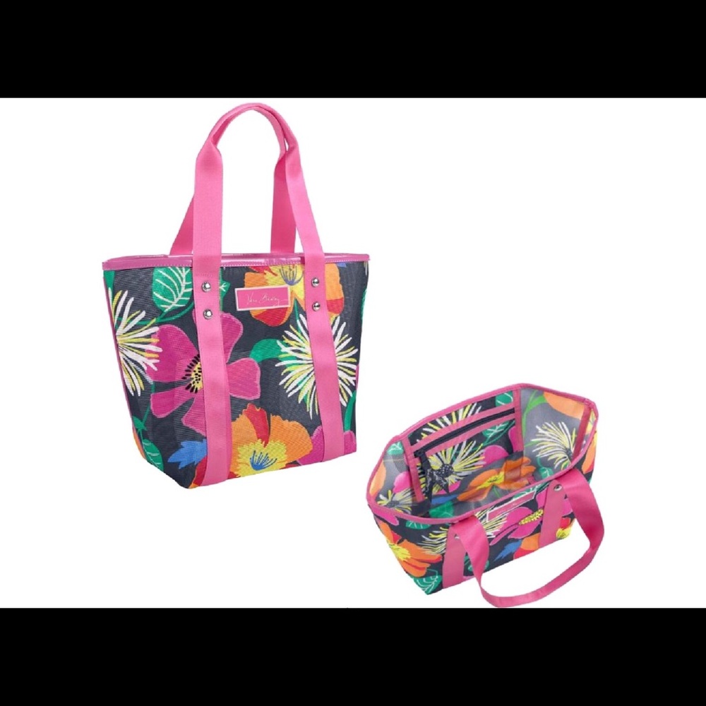 Vera Bradley Mesh Tote Beach Bag Jazzy Blooms NWT