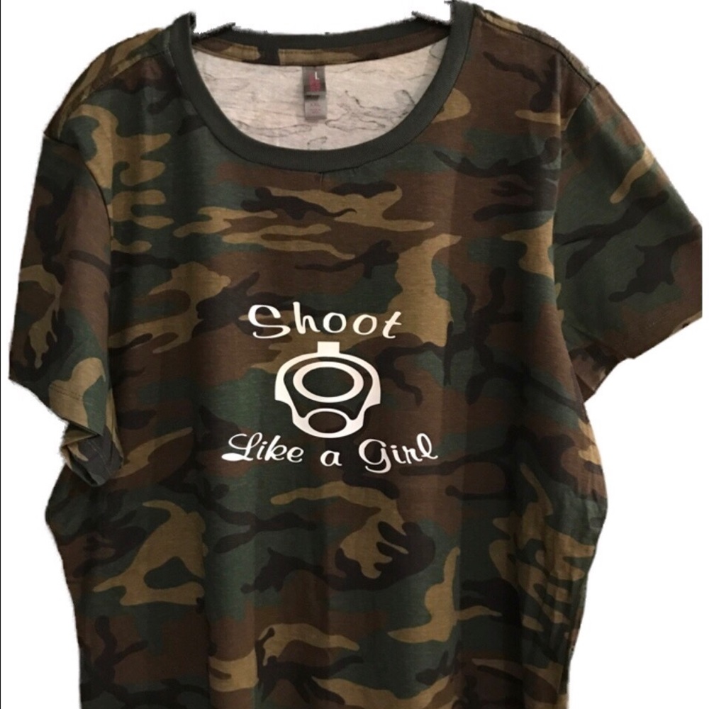 Camouflage women's second amendment t-shirt
