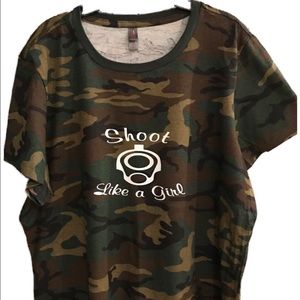 Camouflage women's second amendment t-shirt