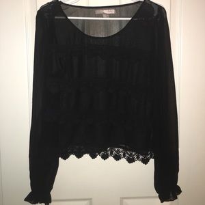 Black top with Lace accents