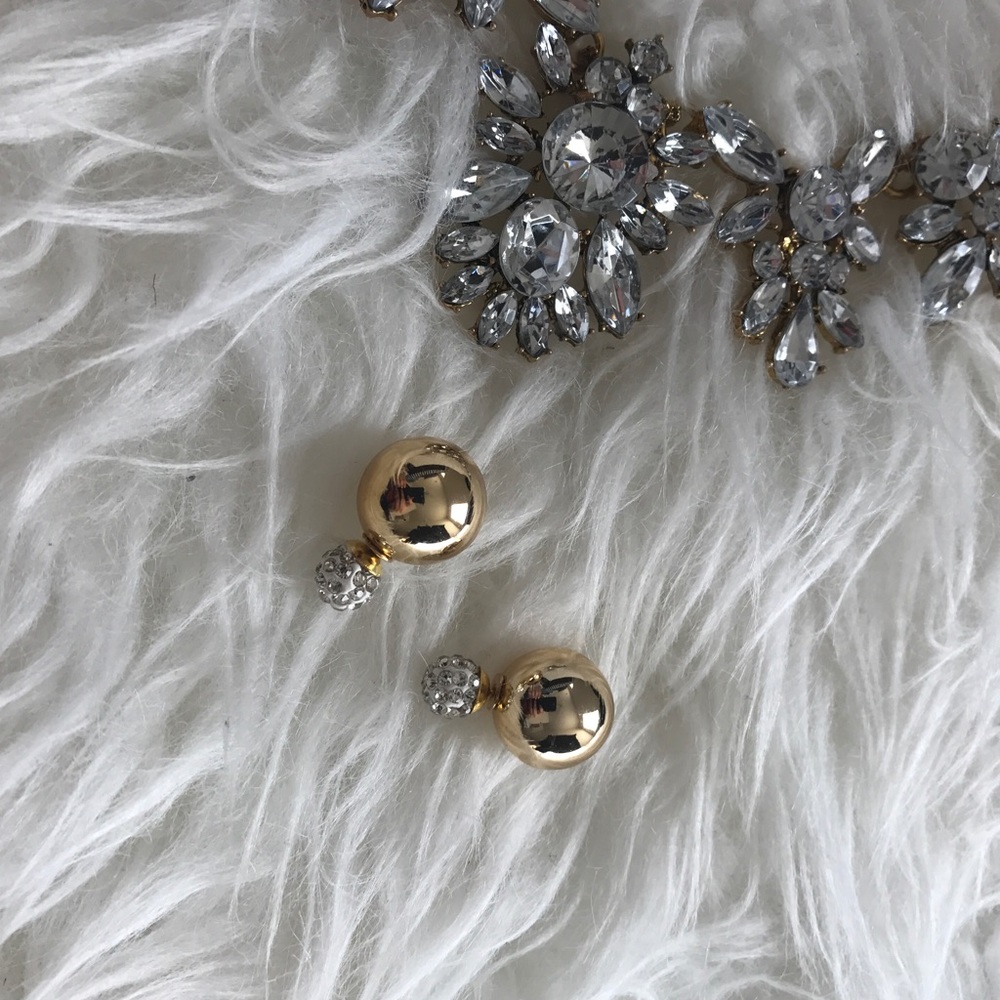 Gold Double Sided Stud Earrings (bundle this item)