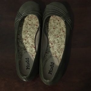 Dark Olive Green Flats