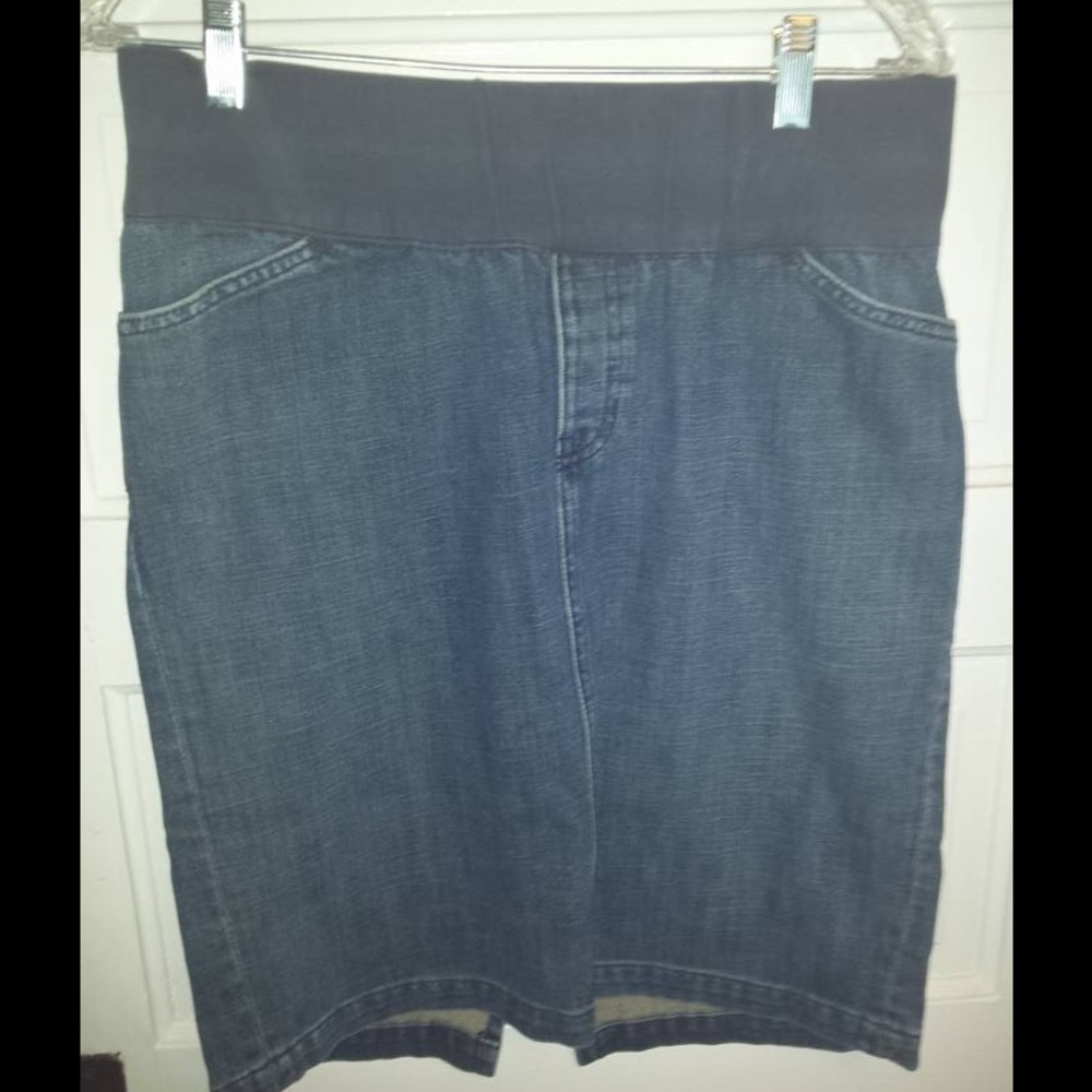 Gap Maternity Demi panel denim skirt, sz 8