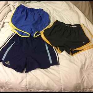 1 pair of Nike and Adidas shorts