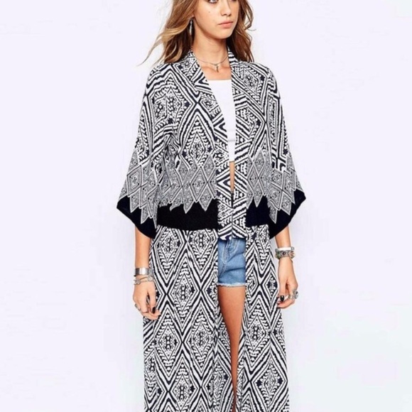 🌿Restocked🌿 Long Boho Kimono Chiffon Duster - Picture 3 of 7