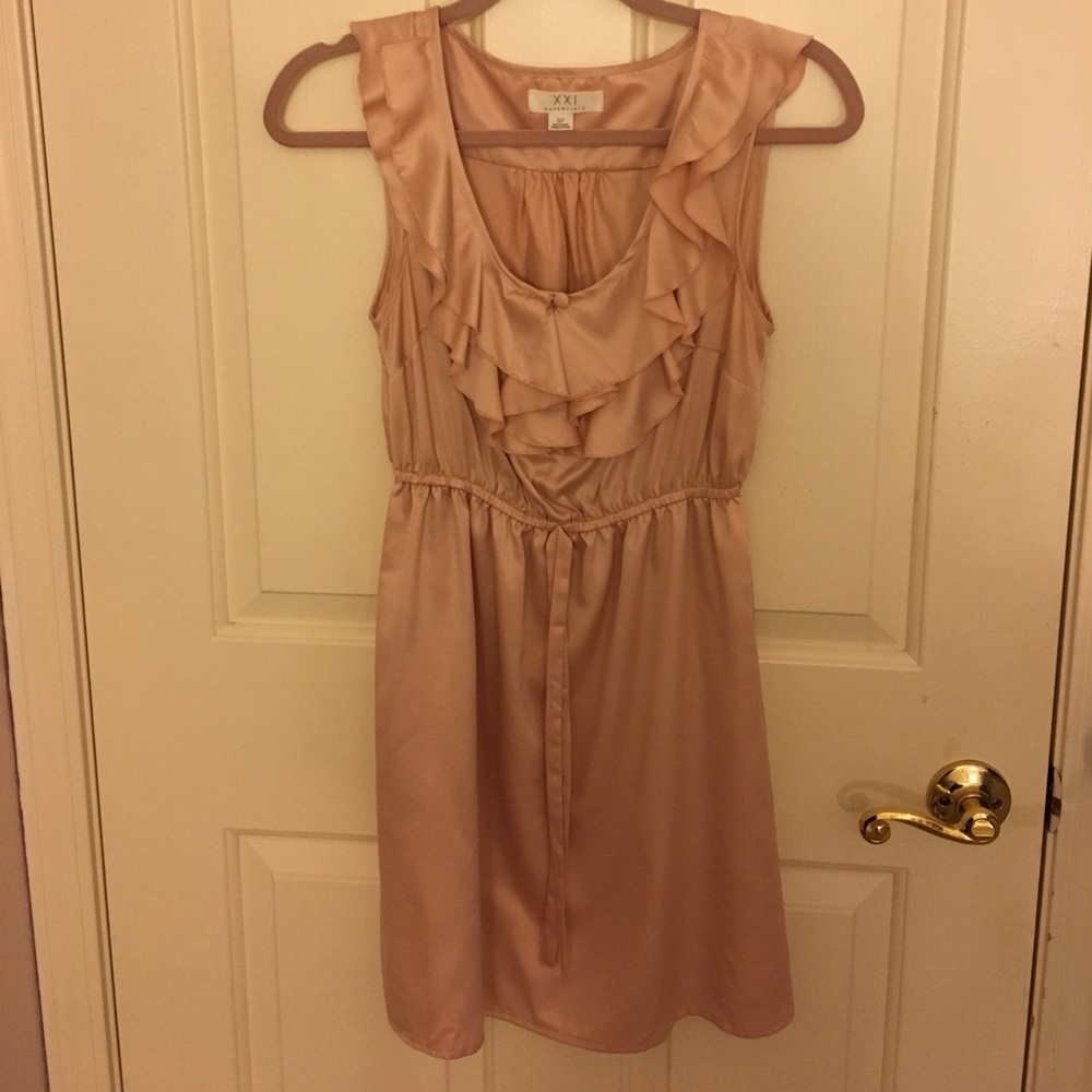 Light pale pink silky dress