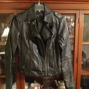 Beautiful black leather jacket
