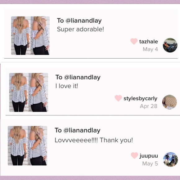 SALE LAST// Striped Off The Shoulder Top - Picture 5 of 8