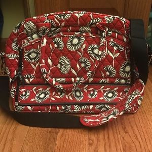 Red dandelion Vera Bradley Travel (diaper?) bag!