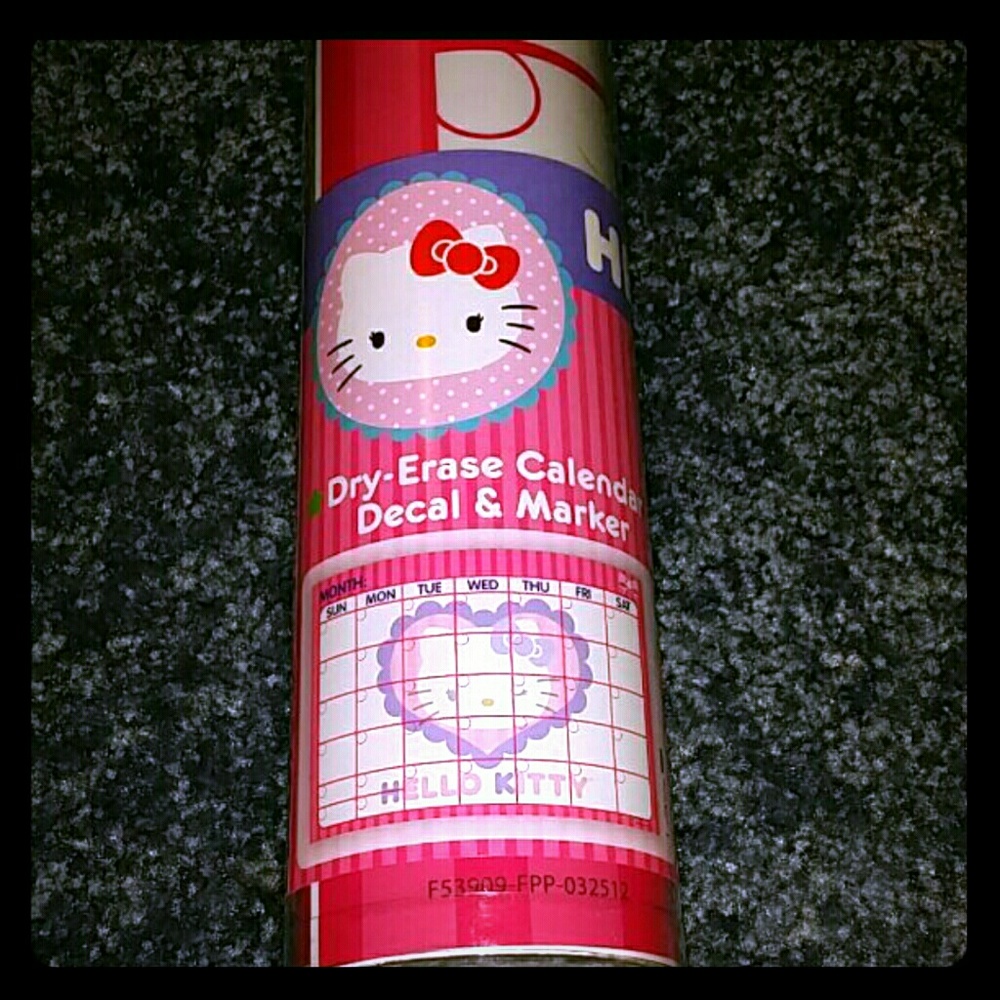New Hello Kitty Dry Erase Calendar